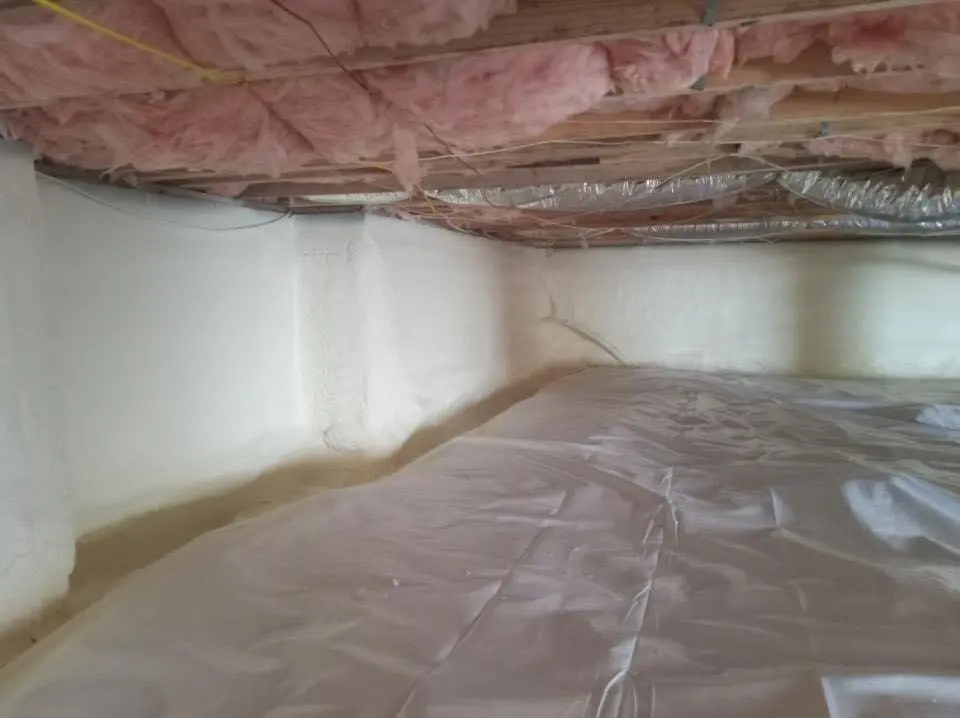 Crawl space encapsulation with closed-cell spray foam for Roof Waterproofing in Southaven